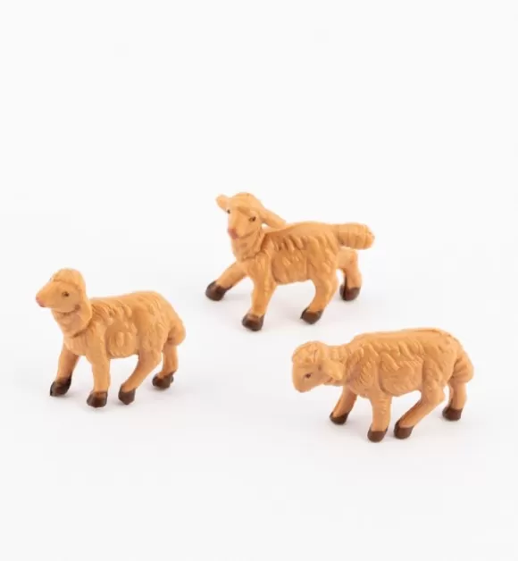 Presepe | Fontanini 3 Pecore Assortite Per Presepe Cm.6,5
