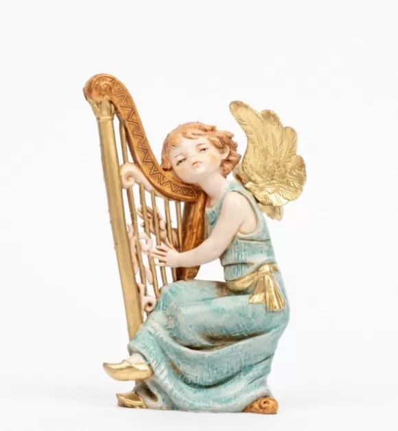 Angeli | Fontanini Angelo Con Arpa (361) Tipo Porcellana Cm.15