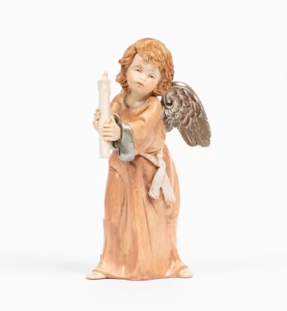 Angeli | Fontanini Angelo Con Cero (836) Tipo Porcellana Cm.15