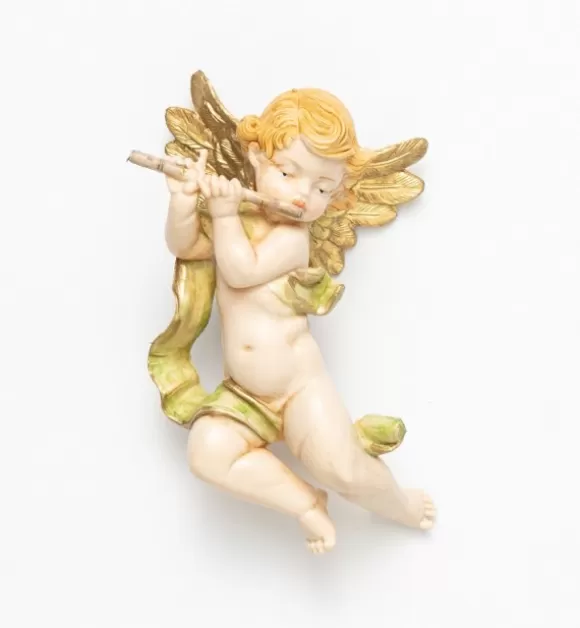 Angeli | Fontanini Angelo Con Flauto (265) Tipo Porcellana Cm.11
