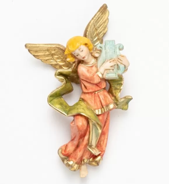 Angeli | Fontanini Angelo Con Lira (668) Tipo Porcellana Cm.10