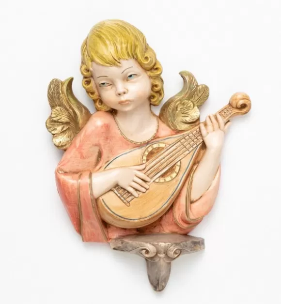 Angeli | Fontanini Angelo Con Mandolino (168) Tipo Porcellana Cm.20