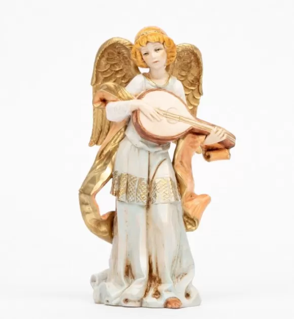 Angeli | Fontanini Angelo Con Mandolino (252) Tipo Porcellana Cm.16,5