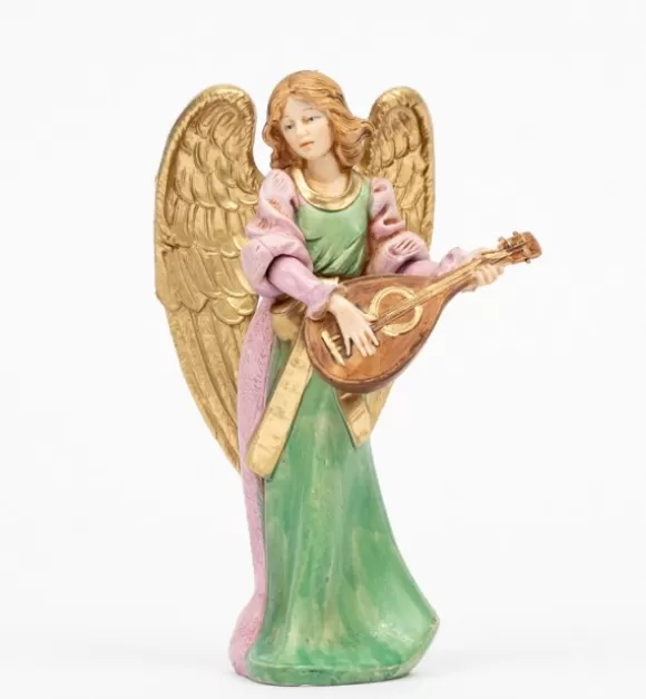 Angeli | Fontanini Angelo Con Mandolino (267) Tipo Porcellana Cm.15