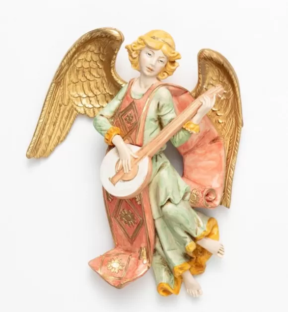 Angeli | Fontanini Angelo Con Mandolino (367) Tipo Porcellana Cm.21