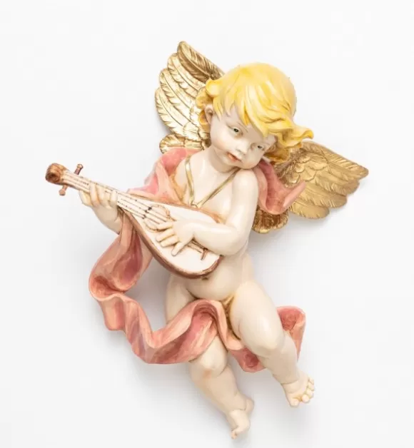 Angeli | Fontanini Angelo Con Mandolino (465) Tipo Porcellana Cm.27