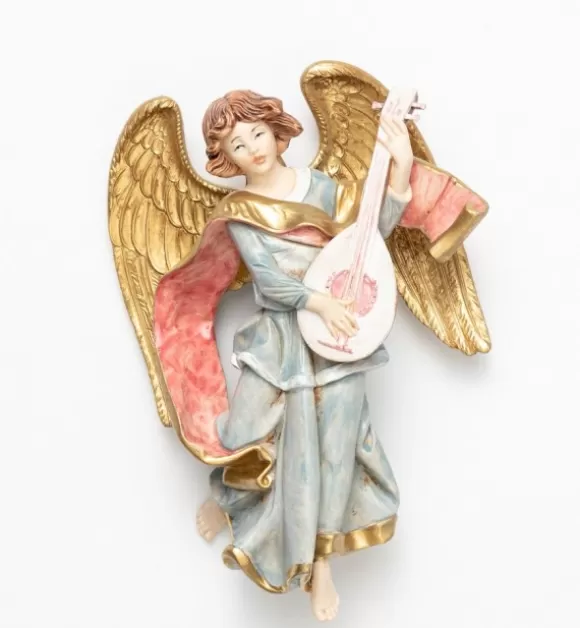 Angeli | Fontanini Angelo Con Mandolino (470) Tipo Porcellana Cm.17