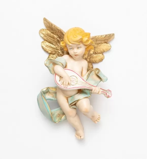 Angeli | Fontanini Angelo Con Mandolino (567) Tipo Porcellana Cm.17