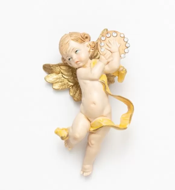 Angeli | Fontanini Angelo Con Tamburo (266) Tipo Porcellana Cm.11