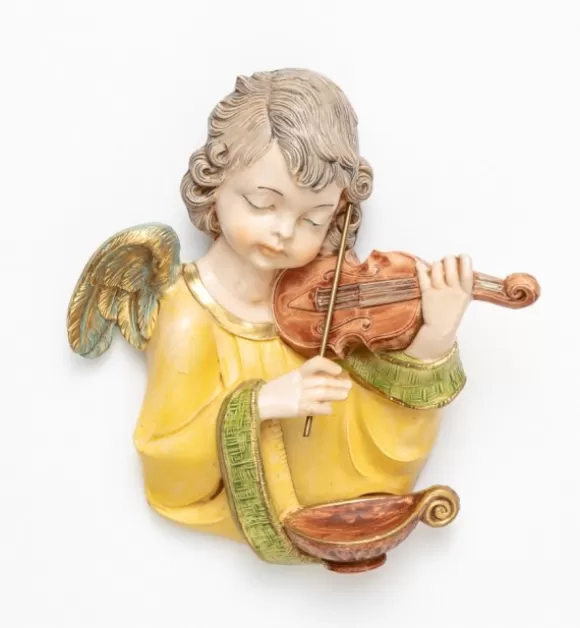 Angeli | Fontanini Angelo Con Violino (167) Tipo Porcellana Cm.20
