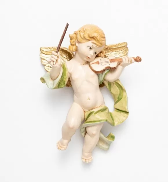 Angeli | Fontanini Angelo Con Violino (466) Tipo Porcellana Cm.27