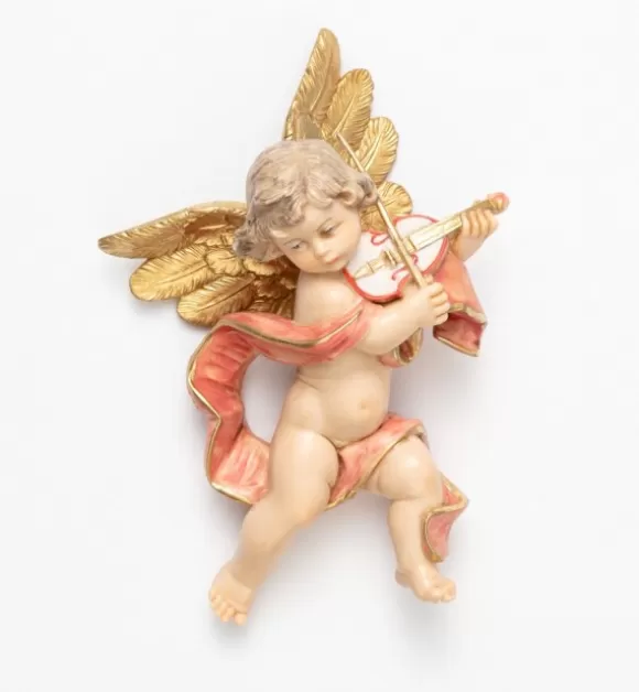 Angeli | Fontanini Angelo Con Violino (566) Tipo Porcellana Cm.17
