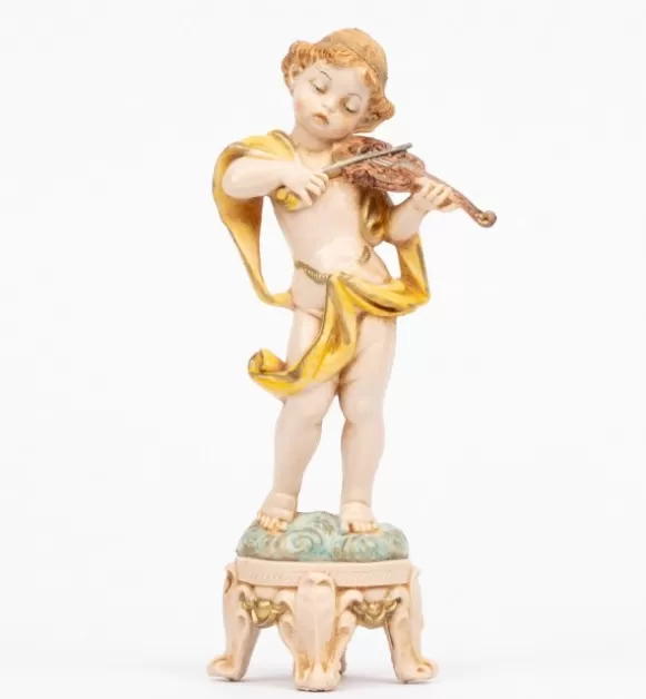 Angeli | Fontanini Angelo Con Violino (63) Tipo Porcellana Cm.16