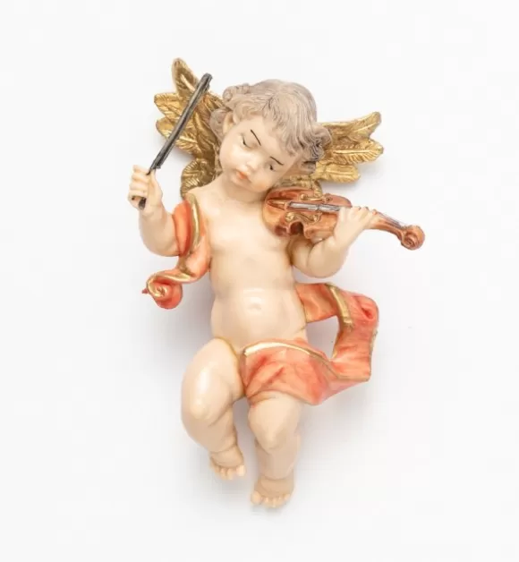 Angeli | Fontanini Angelo Con Violino (66) Tipo Porcellana Cm.11