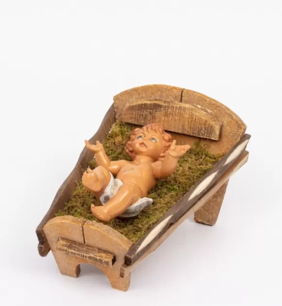 Presepe | Fontanini Bambino E Culla Per Presepe Cm.45