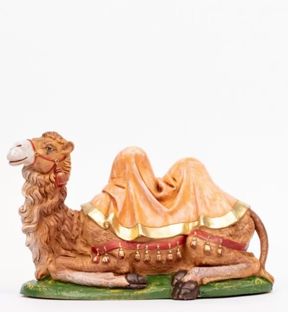 Presepe | Fontanini Cammello Seduto Per Presepe Colori Tradizionali Cm.30
