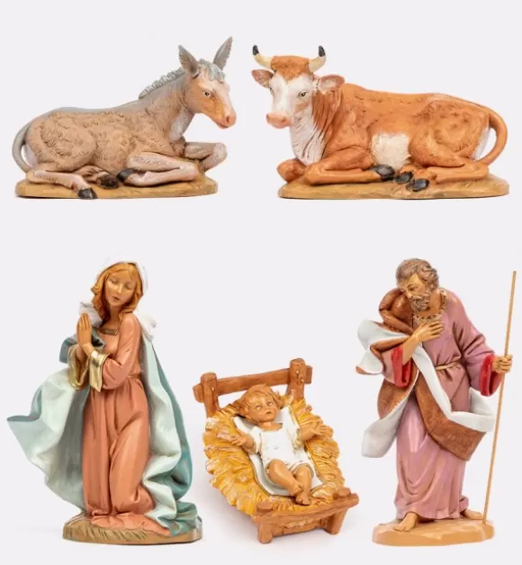 Presepe | Fontanini Nativita 5 Pezzi Per Presepe Cm.30