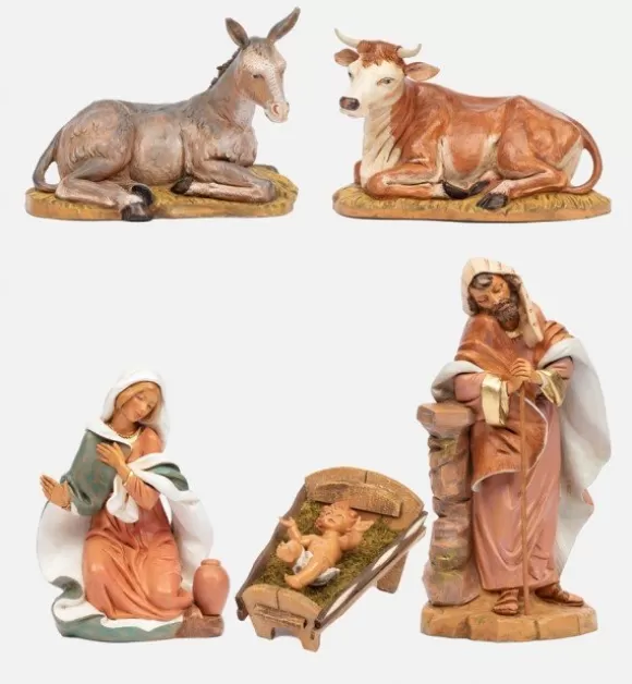 Presepe | Fontanini Nativita 5 Pezzi Per Presepe Cm.45