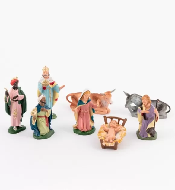 Presepe | Fontanini Nativita 8 Pezzi Per Presepe Colori Tradizionali Cm.10