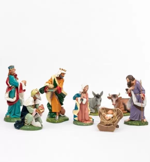 Presepe | Fontanini Nativita 8 Pezzi Per Presepe Colori Tradizionali Cm.30