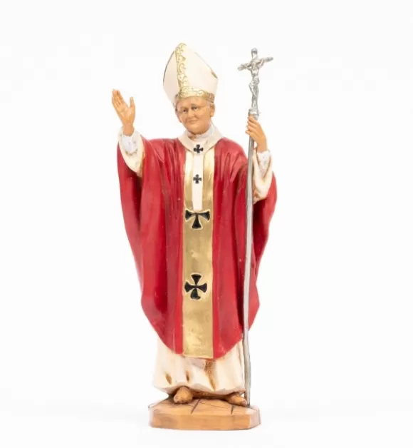 Statuine Religiose | Fontanini Papa Giovanni Paolo Ii (1117) Veste Rossa Cm.23