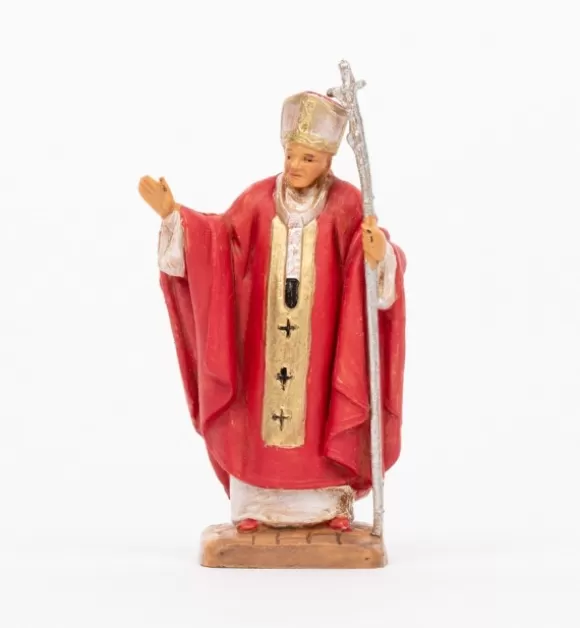 Statuine Religiose | Fontanini Papa Giovanni Paolo Ii (1216) Veste Rossa Cm.7