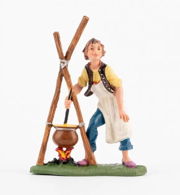 Presepe | Fontanini Pastore (229) Per Presepe Colori Tradizionali Cm.10