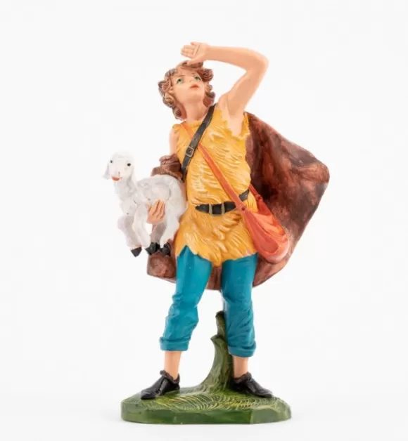 Presepe | Fontanini Pastore (317) Per Presepe Colori Tradizionali Cm.19
