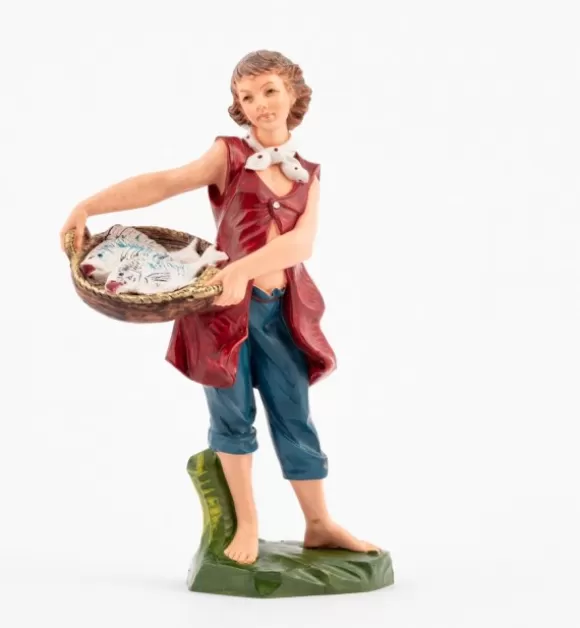 Presepe | Fontanini Pastore (322) Per Presepe Colori Tradizionali Cm.19