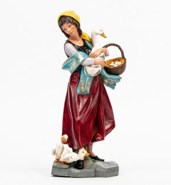 Presepe | Fontanini Pastorella (21) Per Presepe Colori Tradizionali Cm.30