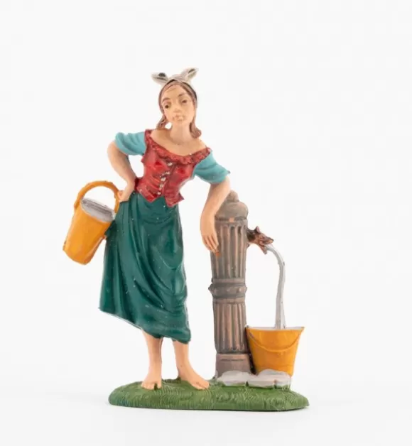 Presepe | Fontanini Pastorella (230) Per Presepe Colori Tradizionali Cm.10