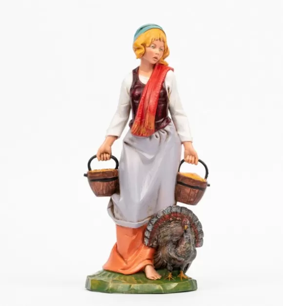 Presepe | Fontanini Pastorella (30) Per Presepe Colori Tradizionali Cm.30