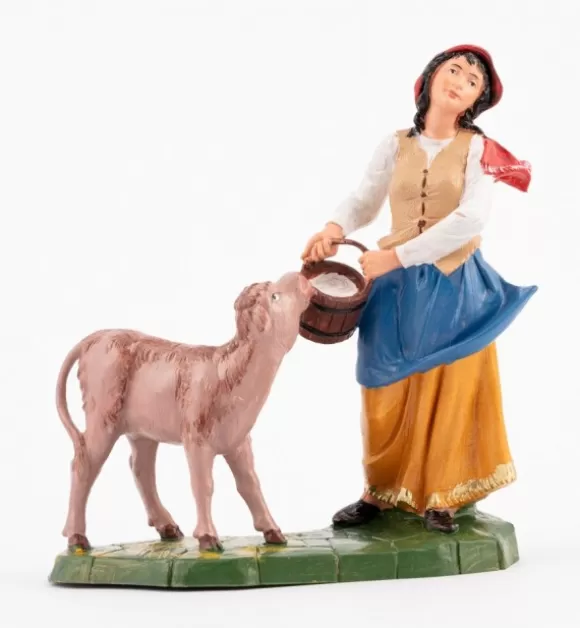 Presepe | Fontanini Pastorella (362) Per Presepe Colori Tradizionali Cm.19