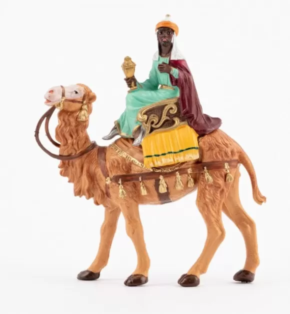 Presepe | Fontanini Re Moro A Cammello (10) Per Presepe Colori Tradizionali Cm.10