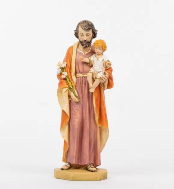 Statue Religiose | Fontanini San Giuseppe Con Bambino In Resina Cm.50